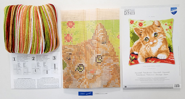 Набор для вышивания подушки "Сладкий котенок". Арт PN-0195926