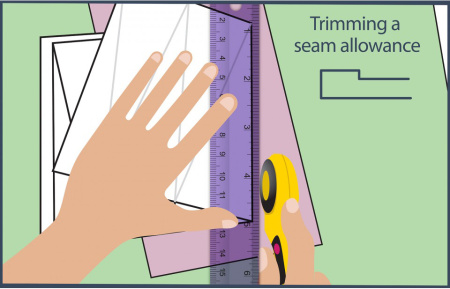 Пластиковая линейка - шаблон для припусков. Арт NL4211