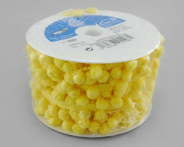 Тесьма с помпонами MATSA цвет желтый. Арт 96924/1510