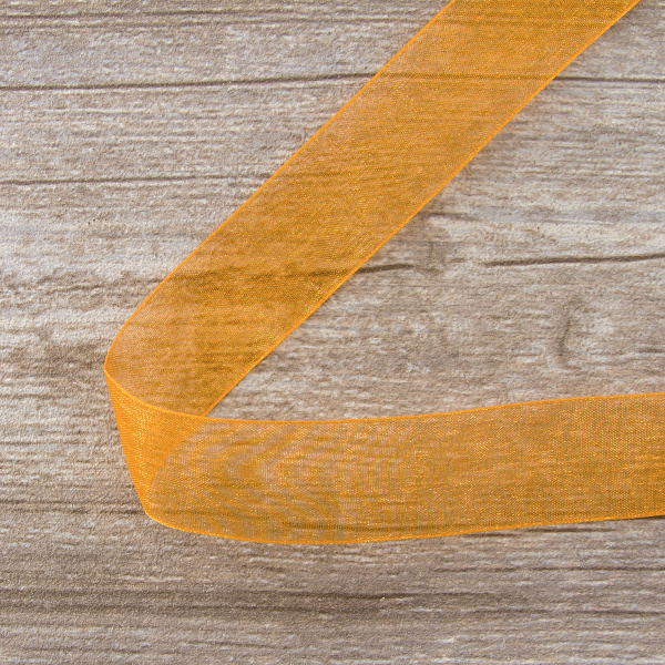 Лента органза SAFISA мини-рулон, 25 мм, 2,5 м, цвет 61, алый. Арт P00520-25мм-61          