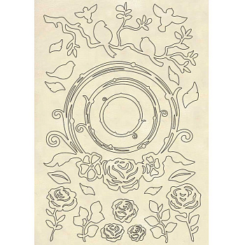 Набор высеченных декоративных элементов "Птицы и цветы". Арт KLSP082