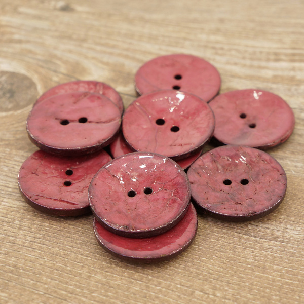 Пуговицы CONCEPT, размер 48, кокос,  цвет COL.10 фуксия. Арт 1919H-048-COL.10