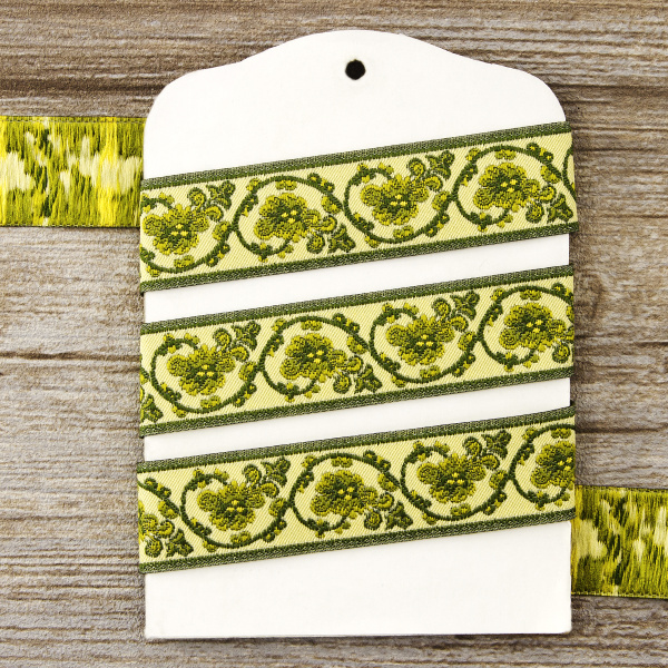 Лента жаккард SAFISA, 25 мм, 15 м, цвет 04. Арт 9189-25мм-04