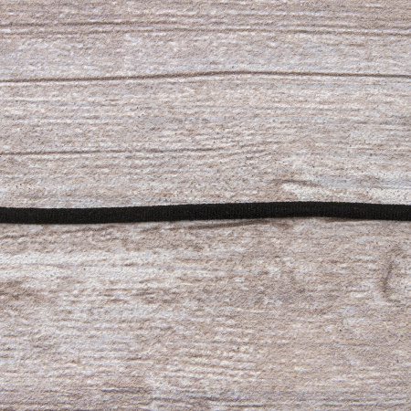 Резинка шляпная SAFISA, 3 мм, цвет 01, черный. Арт 4783-3мм-01         