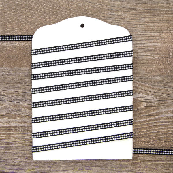 Лента с рисунком клетка SAFISA, 6 мм, 25 м, цвет 01, черный. Арт 466-06мм-01             