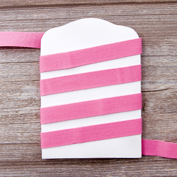 Тесьма киперная хлопковая на блистере SAFISA, 14 мм, 2,5 м , цвет 05, розовый. Арт P00260C-14мм-05         