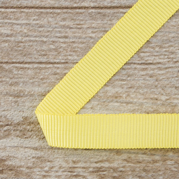 Лента репсовая SAFISA, 10 мм, 25 м, цвет 09 желтый светлый. Арт 350-10мм-09