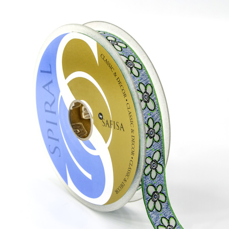 Лента жаккард SAFISA, 20 мм, 15 м, цвет 02. Арт 9103-20мм-02            