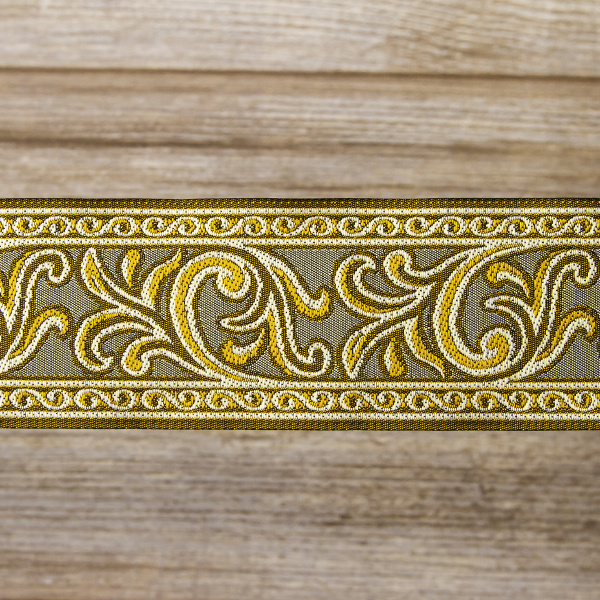 Лента жаккард SAFISA, 50 мм, 15 м, цвет 1. Арт 9079-50мм-1             