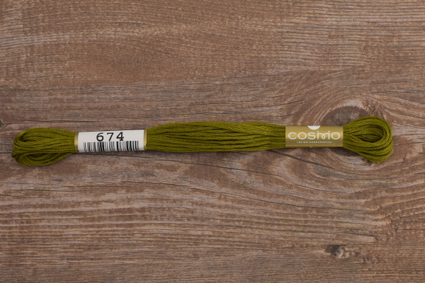 Мулине COSMO однотонный цвет  674   . Арт 25-6/674