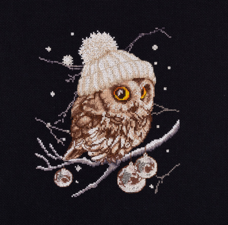 Набор для вышивания "Это зима", канва Aida (черная) 16 ct. Арт 743.05