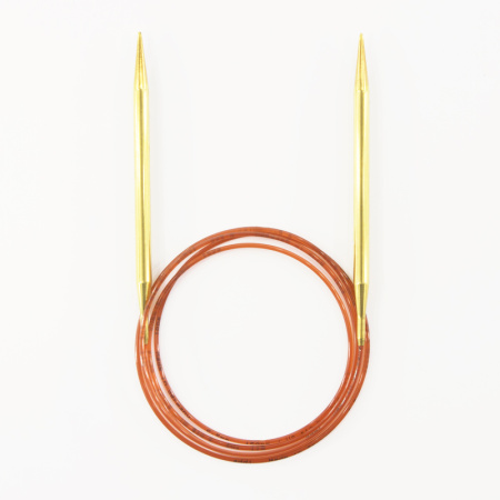 Спицы круговые позолоченные с удлиненным кончиком, №6,5, 150 см. Арт 755-7/6.5-150