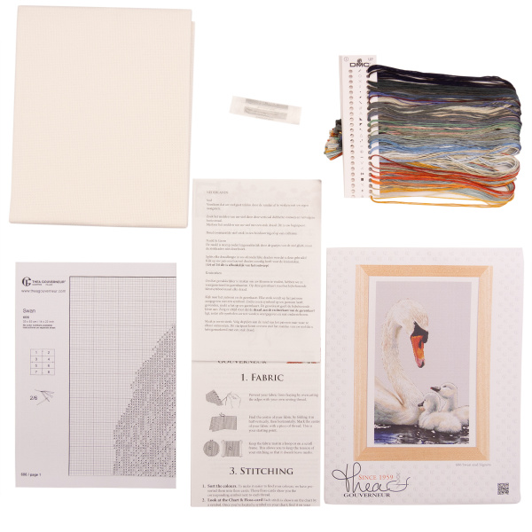 Набор для вышивания "Лебедь", канва Aida 16 ct. Арт 606A