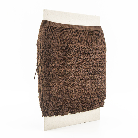 Бахрома витая, 60 мм, цвет темно-коричневый. Арт PP-60 col.702