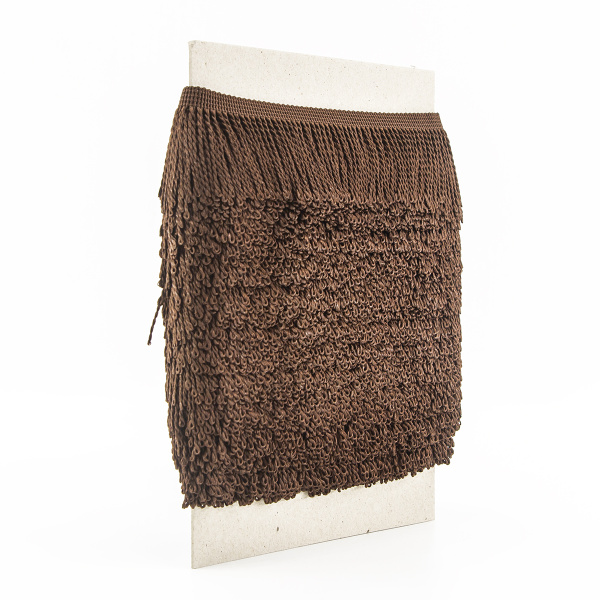 Бахрома витая, 60 мм, цвет темно-коричневый. Арт PP-60 col.702