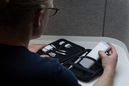 Дорожный органайзер, 2 отделения, на молнии TROIKA. Арт BBL30/BK