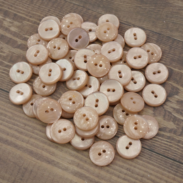 Пуговицы CONCEPT Mother of Pearl, размер 24, полиэстер, цвет COL.59. Арт 75315-024-COL.59