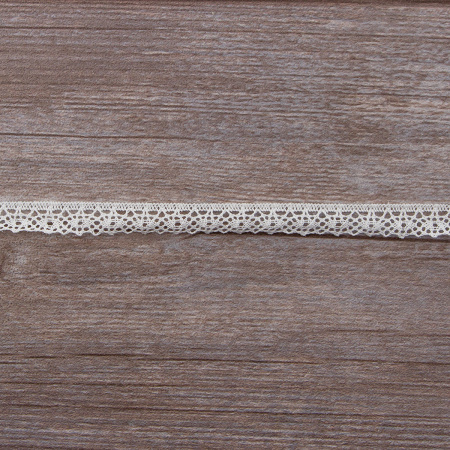 Кружево мерсеризованное эластичное, 13 мм, цвет белый. Арт E041/01                 