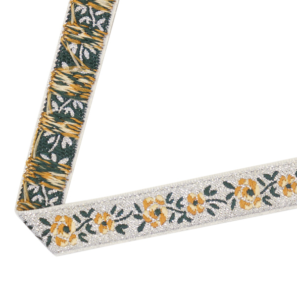 Лента жаккардовая с люрексом SAFISA, 10 мм, 15 м, цвет 07. Арт 9212-10мм-07