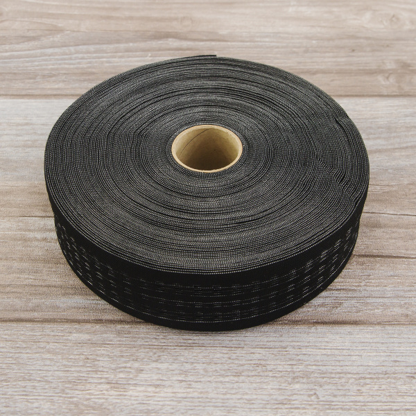 Резинка поясная решетчатая, 45 мм, 25 м, цвет 01 черный. Арт 4796-45мм-01