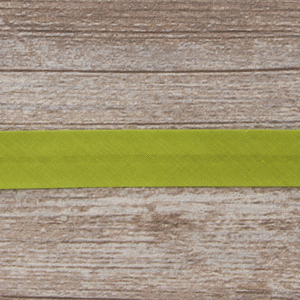 Косая бейка хлопок/полиэстер 20 мм, 25 м, цвет 119, хаки светлый. Арт 6120-20мм-119           