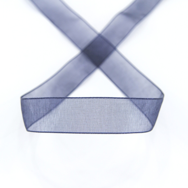 Лента органза SAFISA мини-рулон, 15 мм, 3,5 м, цвет 15, синий темный. Арт P00520-15мм-15          