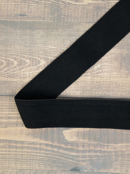 Тесьма киперная SAFISA, 30 мм, 25 м, цвет 01, черный. Арт 0270-30мм-01