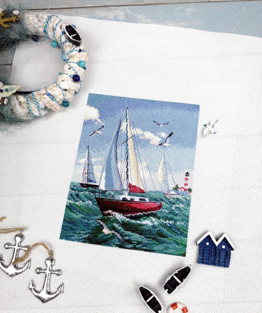 Набор для вышивания  "Яхты". Арт 02.012.06