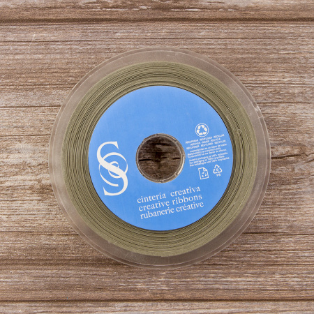 Косая бейка атласная 20 мм, 25 м, цвет 67, серо-зеленый темный. Арт 6260-20мм-67            