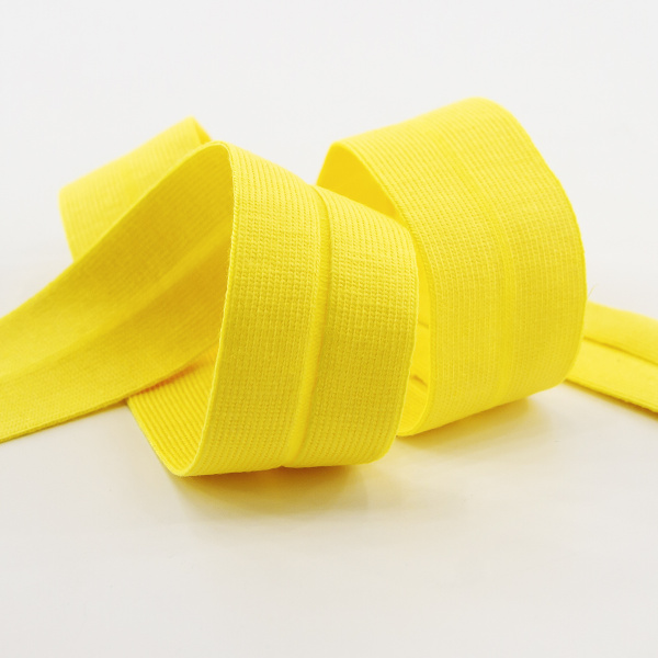 Косая бейка хлопок, 20 мм, 20 м, цвет 32, желтый. Арт 6598-20мм-32