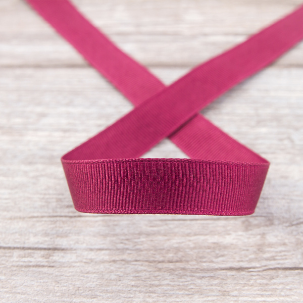 Лента репсовая SAFISA мини-рулон, 15 мм, 3,5 м, цвет 30, бордо. Арт P00350W-15мм-30         