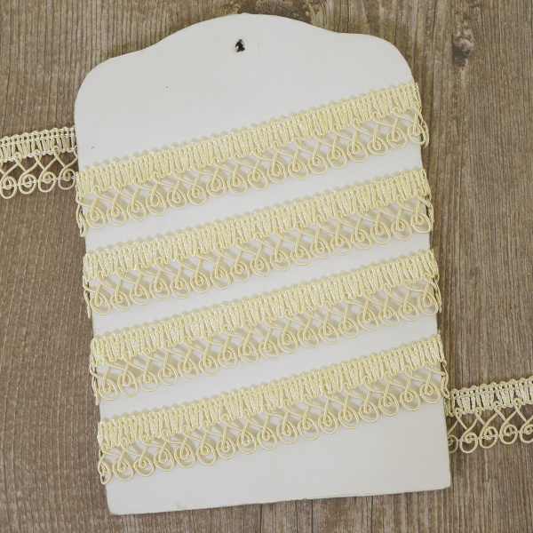 Тесьма PEGA тип интерьерная, цвет экрю, 18 мм. Арт 844111218A1901