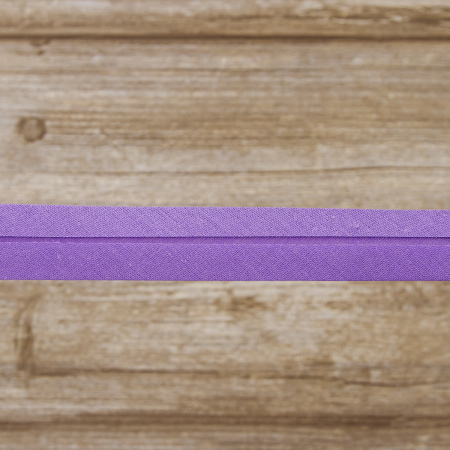 Косая бейка хлопок/полиэстер 20 мм, 25 м, цвет 39, фиолетовый. Арт 6120-20мм-39            