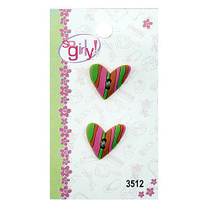 Прорезиненые пуговицы "So Girly". Арт 3512                    