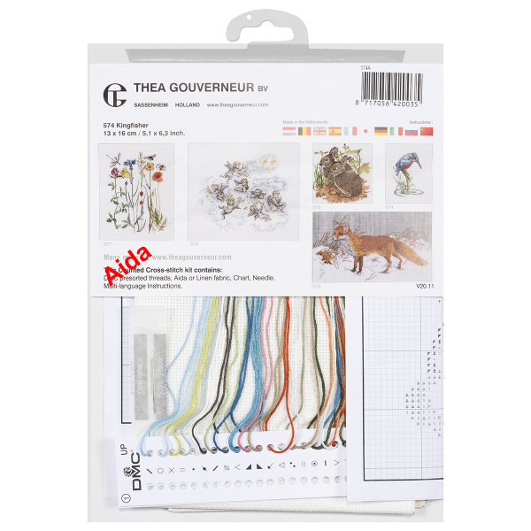 Набор для вышивания "Зимородок", канва Aida 14 ct. Арт 574A