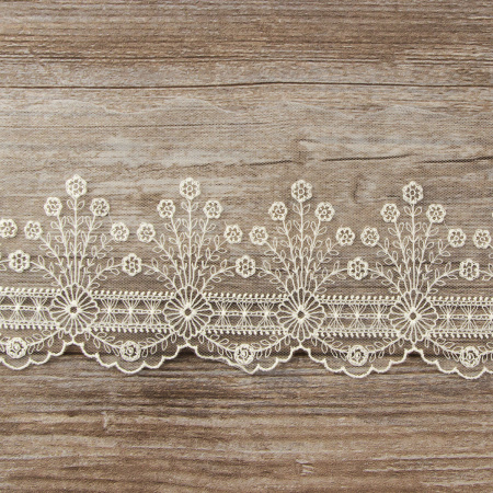 Кружево-вышивка на тюле, 50 мм. Арт 42238/58