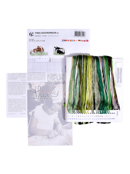 Набор для вышивания "Корова", канва лён 32 ct. Арт 451            