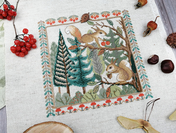 Набор для вышивания " Белки". Арт 03.017.12