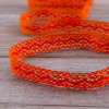 Мерсеризованное хлопковое кружево, 20 мм, цвет оранжевый. Арт 3037/17                 
