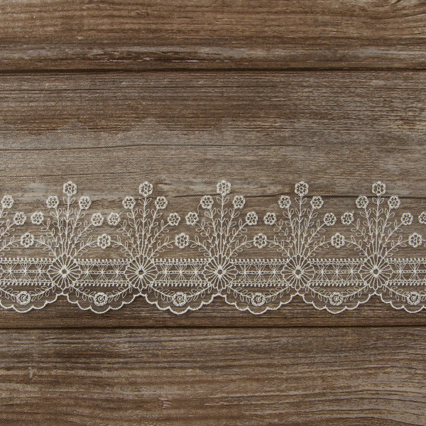 Кружево-вышивка на тюле, 50 мм. Арт 42238/00