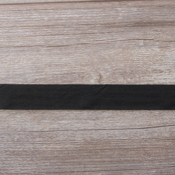 Тесьма киперная хлопковая на блистере SAFISA, 25 мм, 2 м , цвет 01, черный. Арт P00260C-25мм-01         