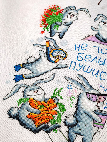 Набор для вышивания  "Не только белый и пушистый". Арт 07.002.21
