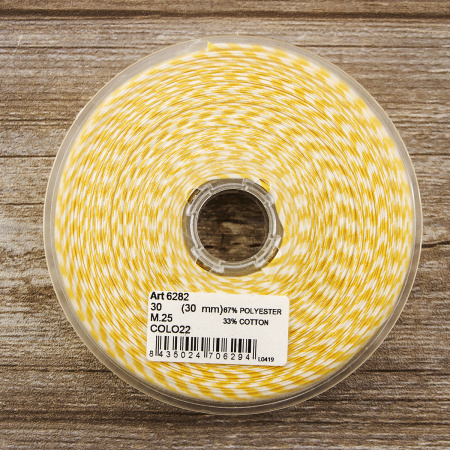 Косая бейка с рисунком SAFISA, арт.6282, 30 мм, 25 м, цвет 22. Арт 6282-30мм-22