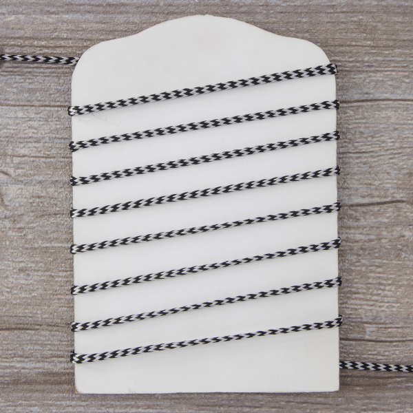 Шнуры PEGA плетеный, цвет черно-белый, 3,0 мм. Арт 842962916DA006