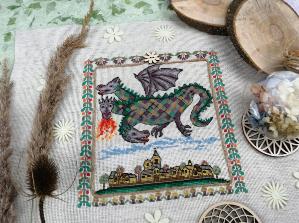 Набор для вышивания "Трехголовый огнедых". Арт 03.017.15