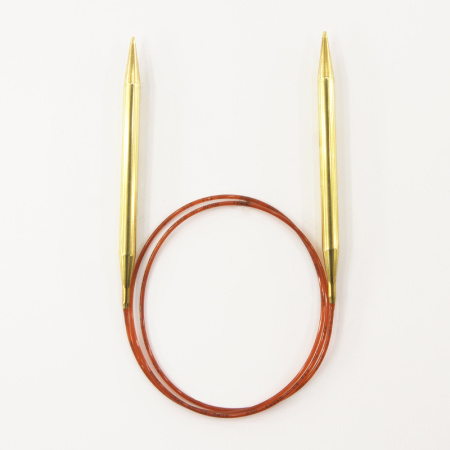 Спицы круговые позолоченные с удлиненным кончиком, №8, 100 см. Арт 755-7/8-100