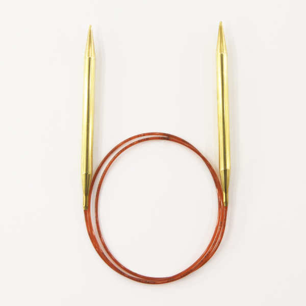 Спицы круговые позолоченные с удлиненным кончиком, №8, 100 см. Арт 755-7/8-100