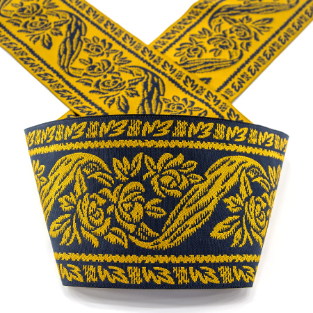 Лента жаккард SAFISA, 100 мм, 15 м, цвет 02. Арт 9090-100мм-02            