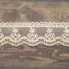 Кружево-вышивка на тюле, 23 мм, цвет бежевый, 100% полиэстер, 4,5 м. Арт T-3011.371