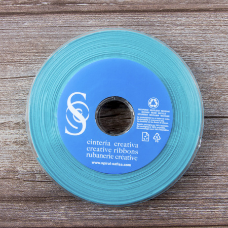 Косая бейка хлопок/полиэстер 20 мм, 25 м, цвет 131, светло-бирюзовый. Арт 6120-20мм-131           